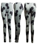Mickey Flower Print Low Waist Skinny Leggings - Oh Yours Fashion - 5