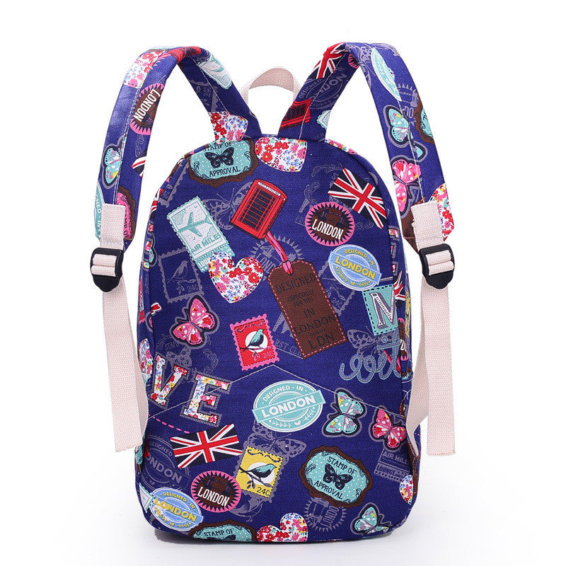 Best Seller Print Backpack Canvas School Travel Bag - Oh Yours Fashion - 5