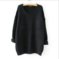 Long Pullover Loose Solid Color Knit Sweater - Oh Yours Fashion - 3