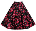 3D Flower Print Flare Ruffled Middle Skirt - OhYoursFashion - 6