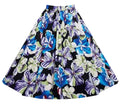 Flower Print A-line Flared Pleated High Waist Knee-length Skirt - OhYoursFashion - 7