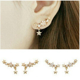 Shining Crystal Little Stars Allergy Earring - Oh Yours Fashion - 1