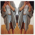 Batwing Solid Pleated Loose Long Cardigan - Oh Yours Fashion - 5