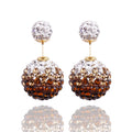 Crystal Double Shambhala Ball Earring - Oh Yours Fashion - 7