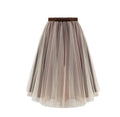 Joker Pure Color Pleated Flared Organza Skirt - Oh Yours Fashion - 4