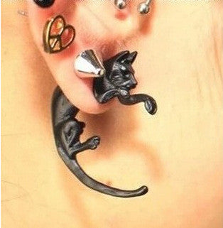 Long Tail Cat Through Single Earring - Oh Yours Fashion - 3