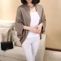 Batwing Solid Color Shawl Knit Loose Cardigan - Oh Yours Fashion - 3