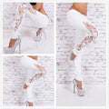 Patchwork Lace Plus Size Straight Slim Jeans - OhYoursFashion - 1