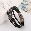 Retro Shield Woven Leather Bracelet - Oh Yours Fashion - 3
