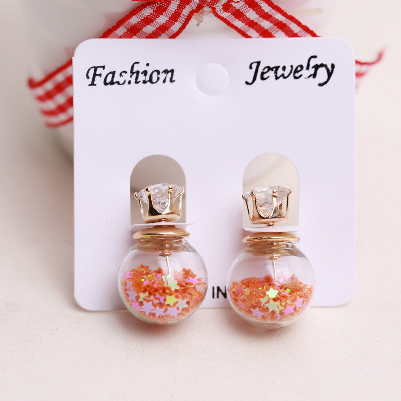 Fashion Glass Ball Color Star Earring - Oh Yours Fashion - 3