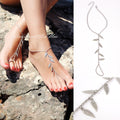 Leaves Tassel Beach Anklet - Oh Yours Fashion - 1
