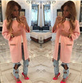 Candy Colors Scoop 9/10 Sleeves Long Loose Coat - Oh Yours Fashion - 4