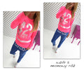 Scoop Long Sleeves Letter Flower Print Slim Blouse - Oh Yours Fashion - 5