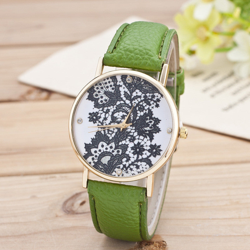 Black Floral Print Watch - Oh Yours Fashion - 4