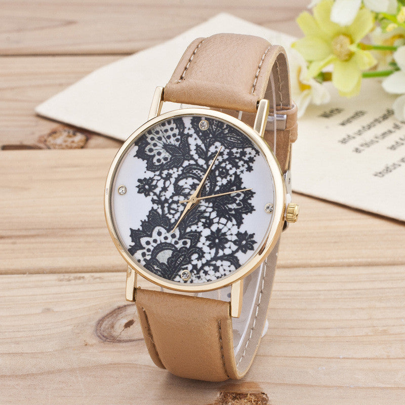Black Floral Print Watch - Oh Yours Fashion - 9