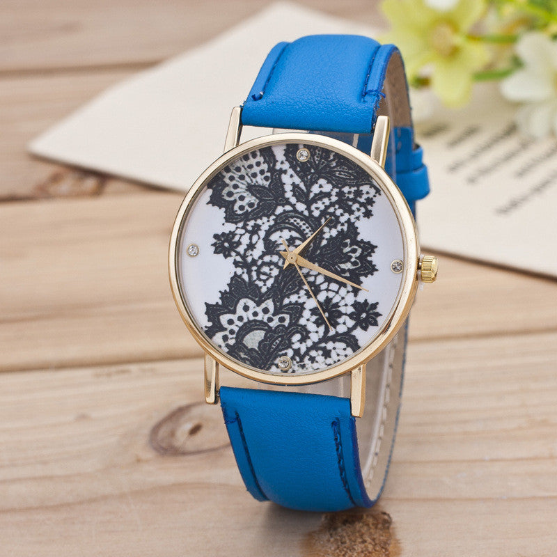 Black Floral Print Watch - Oh Yours Fashion - 8