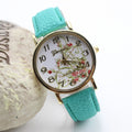 Classic Flower Print Leather Watch - Oh Yours Fashion - 1