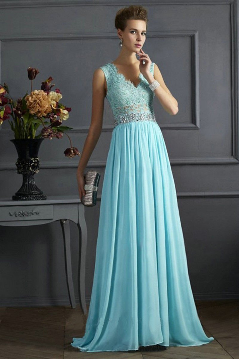 Pure Color Splicing Sleeveless Long Party Dress - OhYoursFashion - 2