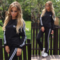 Casual Splicing Long Sleeves T-shirt with Pants Sports Suit Activewear - Oh Yours Fashion - 5