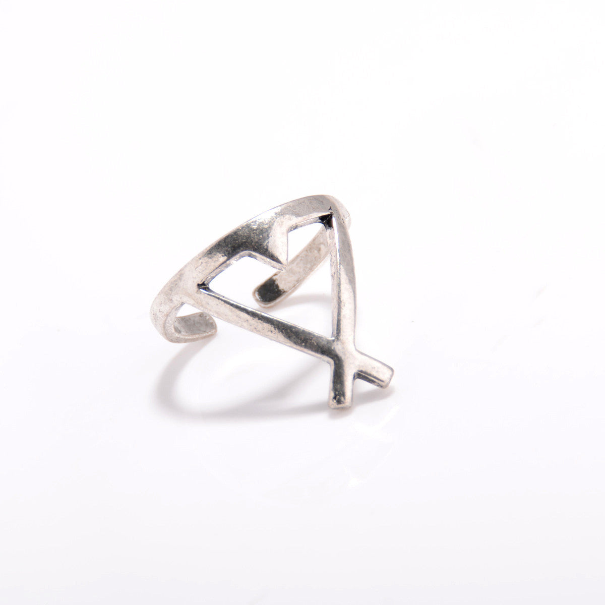 3D Geometric Triangle Free Combination Ring - Oh Yours Fashion - 4