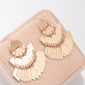 Exaggerated Smooth Sequins Tassel Earrings - Oh Yours Fashion - 3