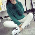 Fashion Turtle Neck Pullover Twist Knitting Sweater - Oh Yours Fashion - 3