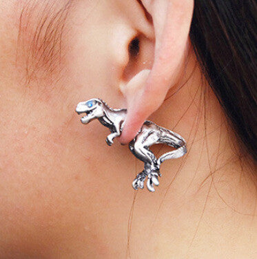 3D Dinosaur Through Single Earring - Oh Yours Fashion - 1