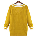 Peach Collar Sexy Knit Pullover Solid Color Sweater - Oh Yours Fashion - 5