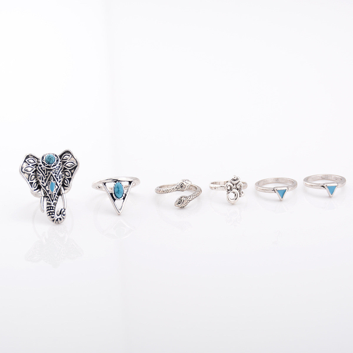 Exaggerate Elephant Snake Multi Combination Rings - Oh Yours Fashion - 4