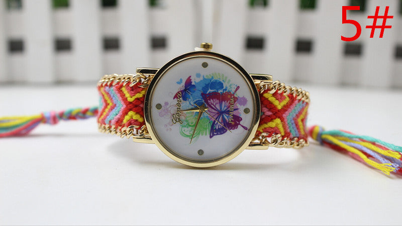 Color Matching Spinning Butterfly Flower Print Watch - Oh Yours Fashion - 8