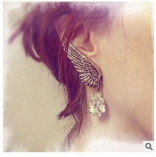 Fashion Angel's Wings Left Single Clip Earrings - Oh Yours Fashion - 1