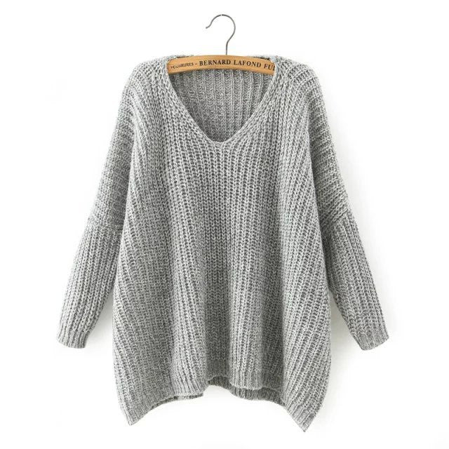 Fashion Dropped Shoulder Batwing Sleeve Sweater - Oh Yours Fashion - 4