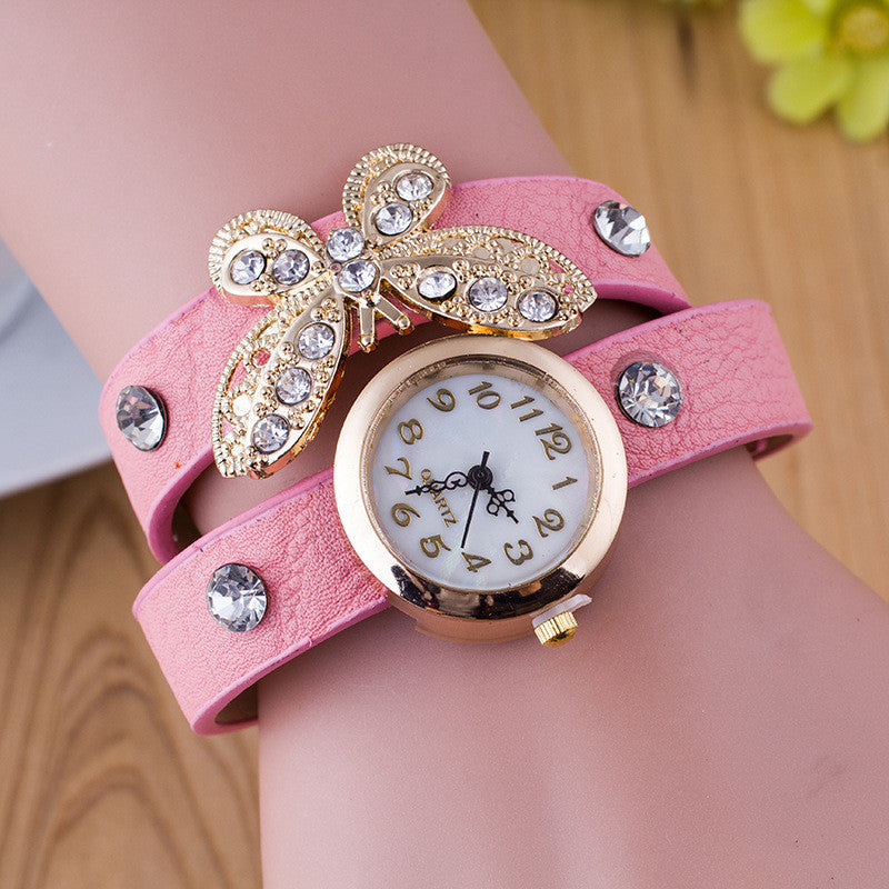 Crystal Butterfly Bracelet Watch - Oh Yours Fashion - 10