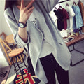 Korean Knit V-neck Cardigan Loose Solid Color Sweater - Oh Yours Fashion - 3