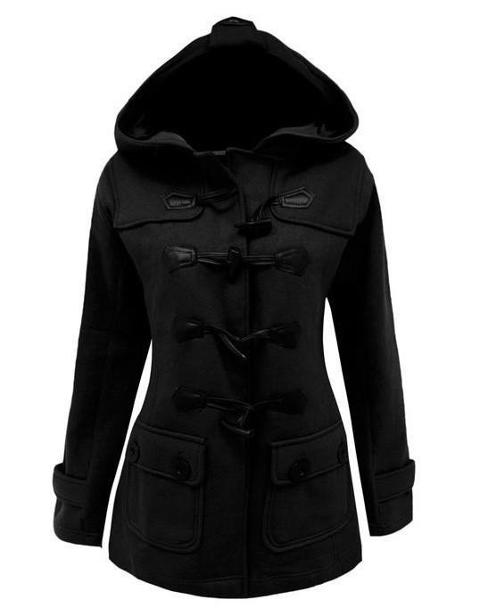 Button Pocket Long Warm Hooded Trench Coat - OhYoursFashion - 3