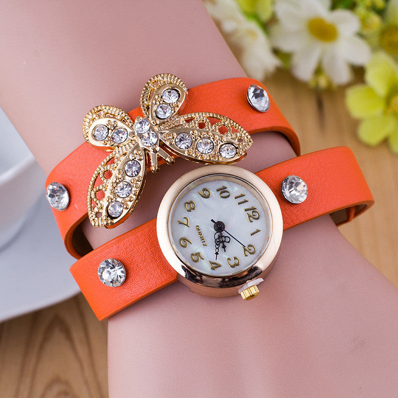 Crystal Butterfly Bracelet Watch - Oh Yours Fashion - 8