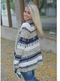 Contrast Color Cardigan Irregular European Fashion Sweater - Oh Yours Fashion - 2