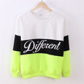 Contrast Color Letter Splicing Print Pullover Scoop Sweatshirt - Oh Yours Fashion - 3