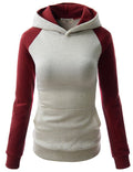 Splicing Hooded Pocket Contrast Color Slim Hoodie - Oh Yours Fashion - 7