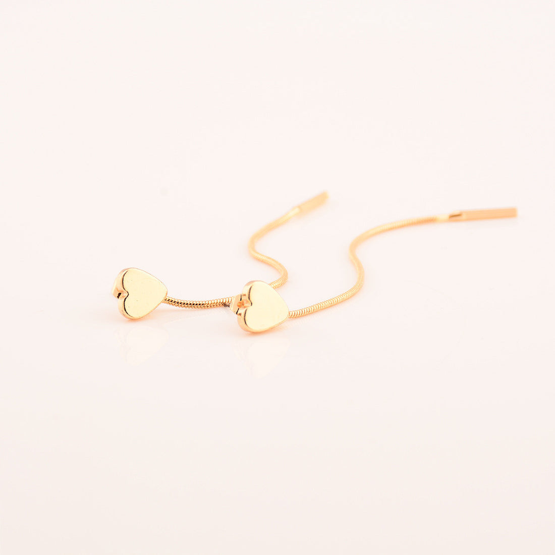 Heart-Shaped Chain Tassel Earrings - Oh Yours Fashion - 1