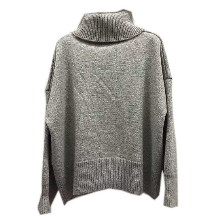 Loose Profile Joker Turtleneck Pullover Sweater - Oh Yours Fashion - 3