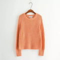 Pure Color Pullover Knit Scoop Color Mixing Sweater - Oh Yours Fashion - 7