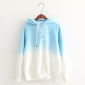 Gradient Color Korean Hooded Long Sleeves Hoodie - Oh Yours Fashion - 1