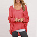 Loose Long Sleeves Irregular Pullover Sweater Top - OhYoursFashion - 8