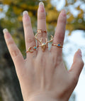 Deer Head Triangle Moon Free Combination Ring Set - Oh Yours Fashion - 2