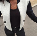 Mandarin Collar Patchwork Thick Long Sleeves Jacket - Oh Yours Fashion - 1