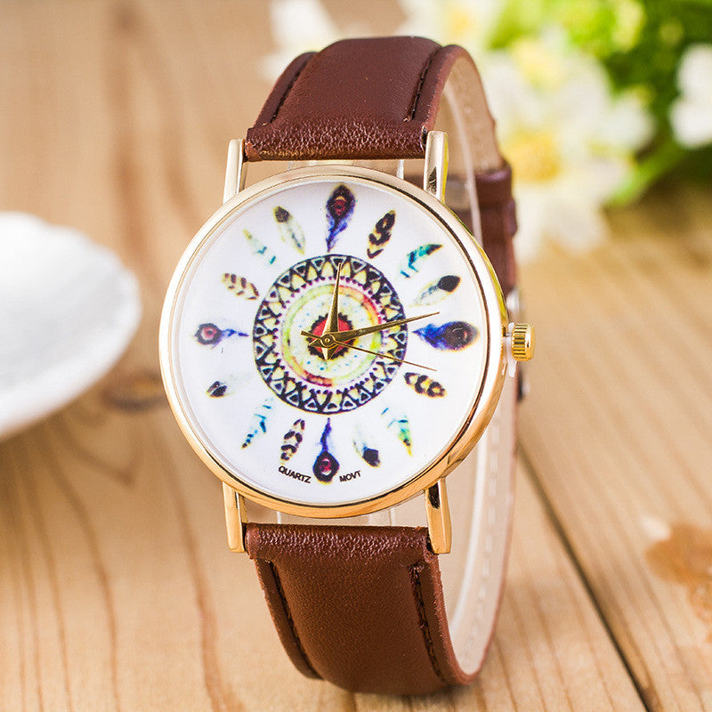 Beautiful Peacock Feather Leather Watch - Oh Yours Fashion - 10