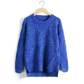 Fashion Long Sleeve Dip Hem Argyle Sweaters - Oh Yours Fashion - 10