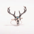 Deer Head Triangle Moon Free Combination Ring Set - Oh Yours Fashion - 7