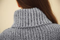High Neck Knitting Irregular Hem Sweater - Oh Yours Fashion - 6
